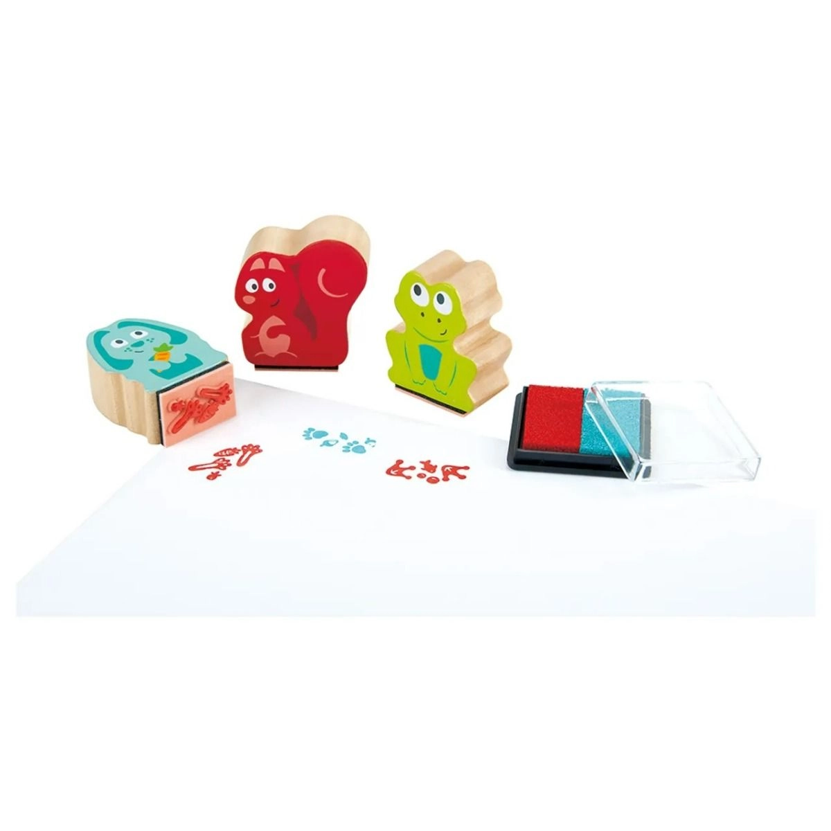 Wooden Animal Shaped Stamp Set - 3+ years 3 pcs