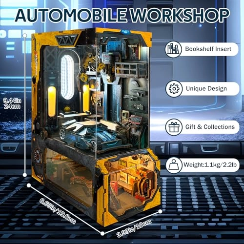 Book Nook Kit - Miniature Wooden LED Light