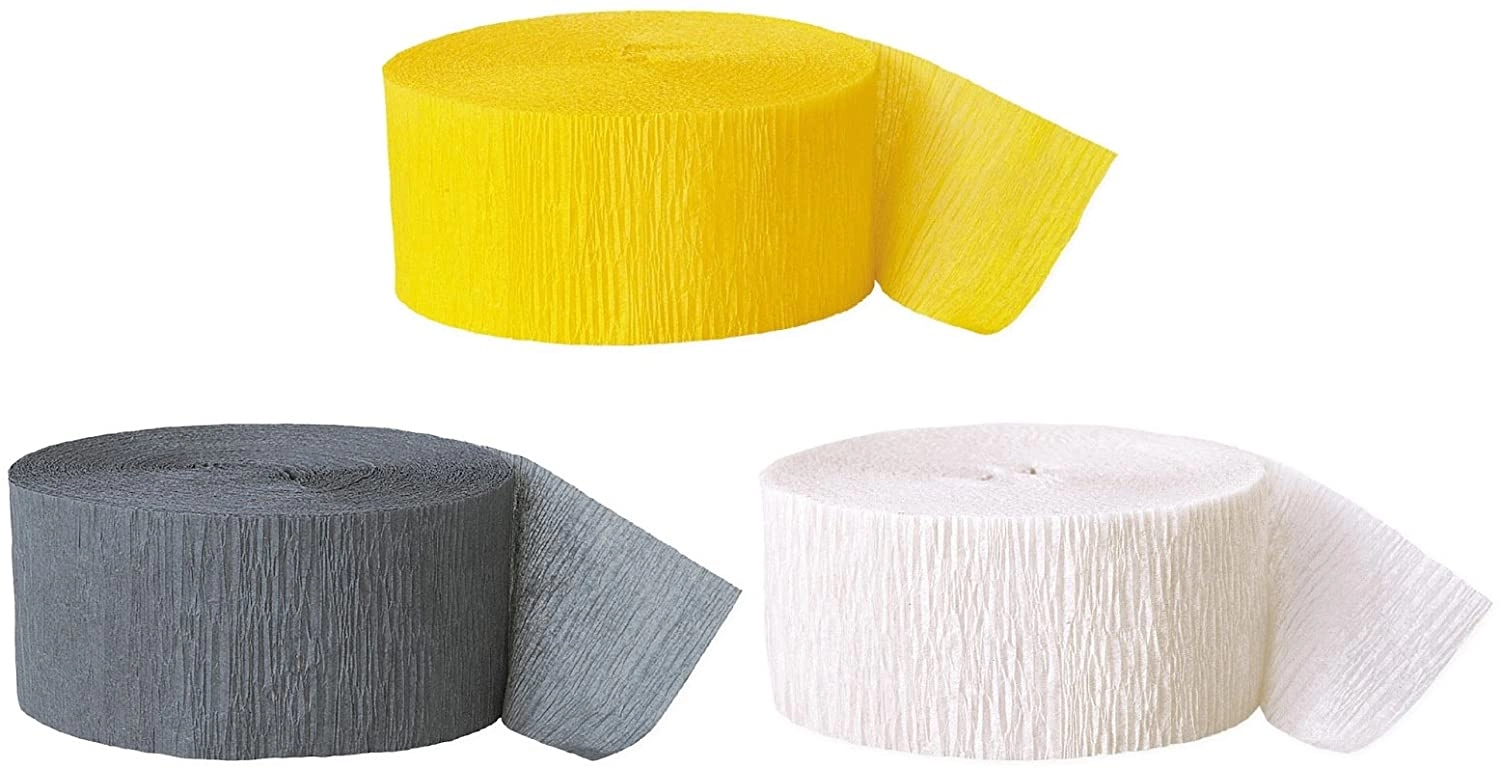 Crepe Paper Streamer - 3 Rolls Birthday
