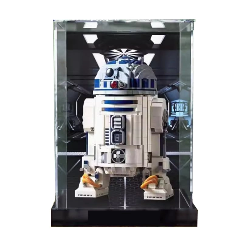 HCAEIOFJ Clear Acrylic Display Case - fits 75308 Black Bottom