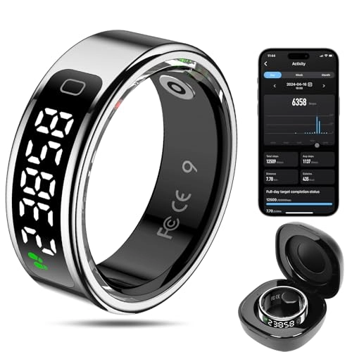 Smart Ring - LED Dispay Screen Heart Rate Sleep Tracker