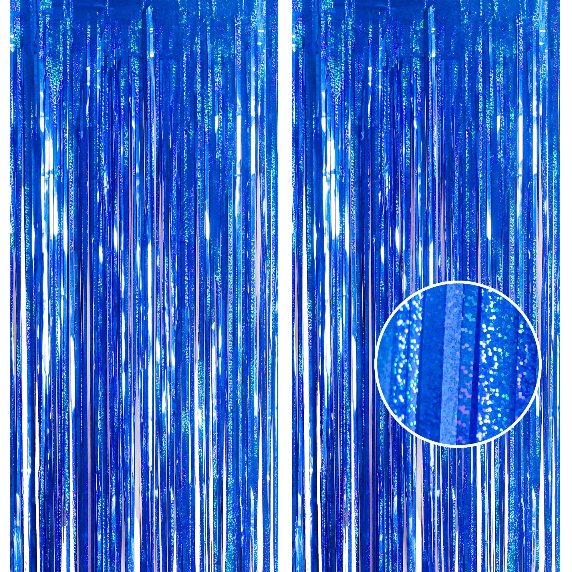 Tinsel Foil Fringe Curtain - 2pcs Birthday, Graduation