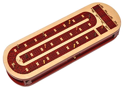 4 Track Cribbage Board - Alphabet E Shape Track Wood