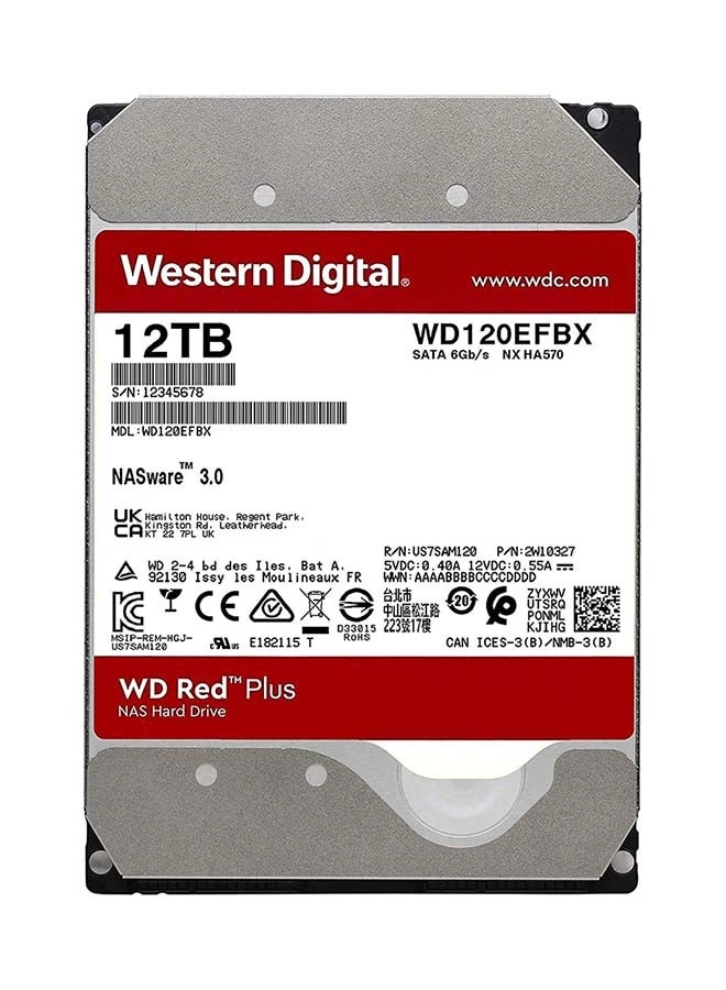 WD Red Plus 3.5" 7200rpm 512MB SATA 6Gb/s (WD120EFBX) - 12TB