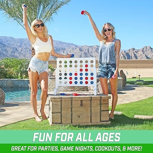 Giant 4 in a Row - 2 Foot Width Carrying Case Wood