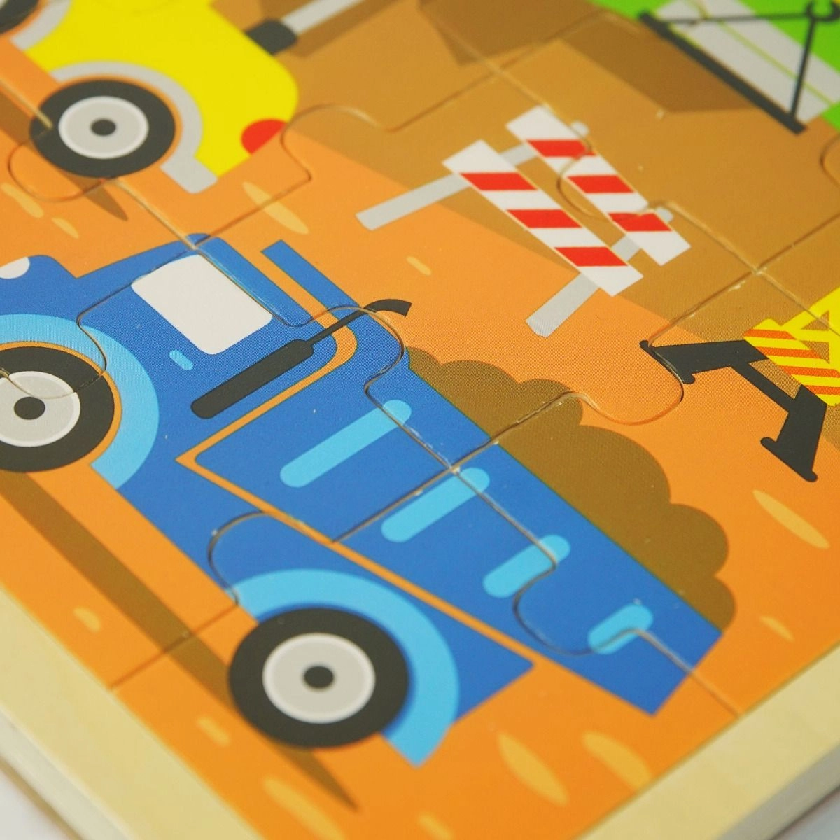 Construction Vehicles Wooden Puzzle (SW-51463) - 24 pcs