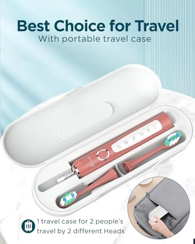 electric toothbrush - 2 Rechargeable 12 Brush Heads 120 Days Battery Life Pack