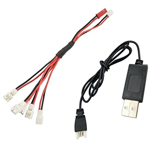 5 in 2 Li-po Battery Charging Cable - 3.7V + USB 2.0 Charging Line