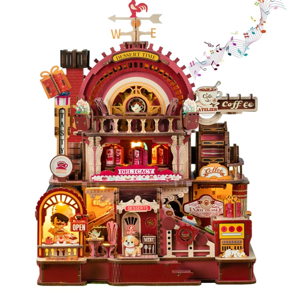 Miniature Wooden Dollhouse Furniture Kit - Creative Room 1:24