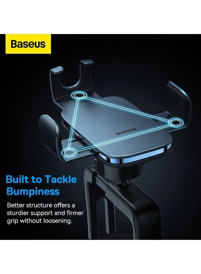 Car Phone Mount - Grey Round Air Vent Automatic Locking