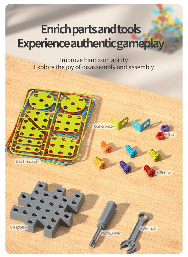 Screw Building Block Table - 366 pcs