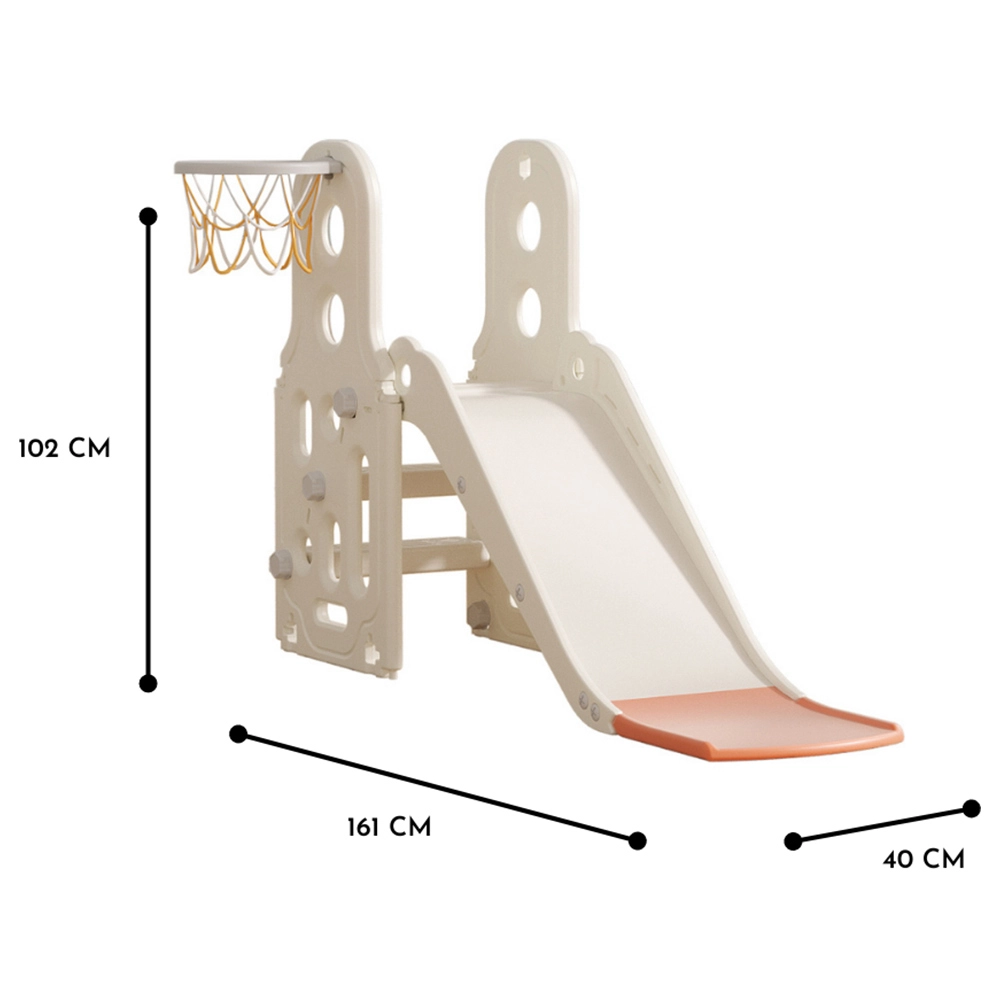 Slide with Basketball Hoop - Suitable for 12 months & above 161 x 102 x 40 cm