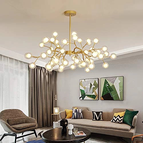 G4 Metal Sputnik Chandelier - 54 head Golden