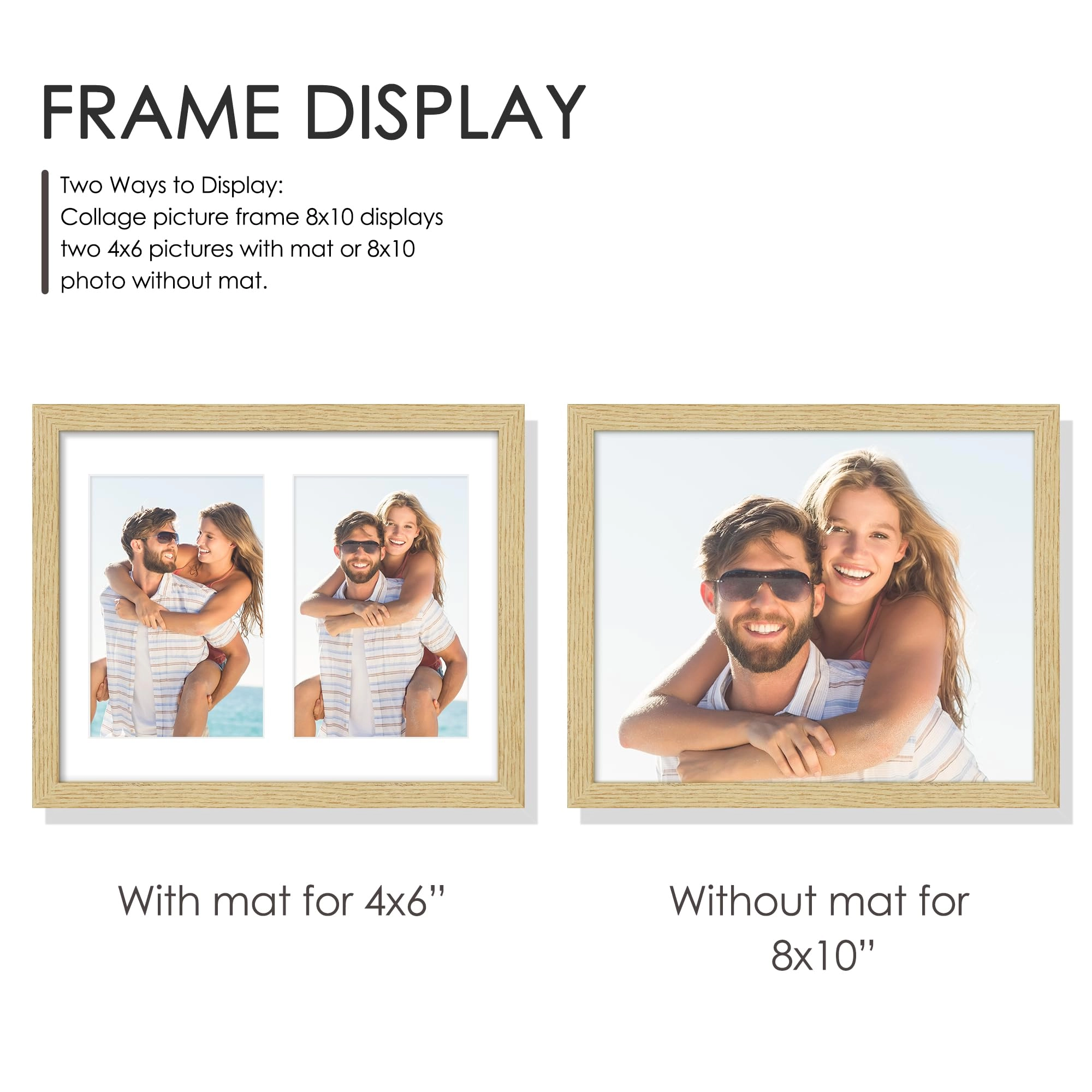 Double Picture Frame - 8x10 Two 4x6