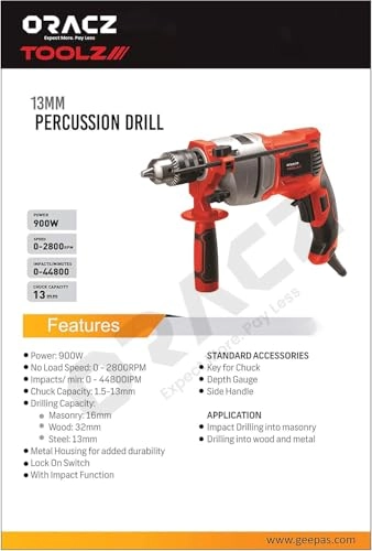 Impact Drill - 13mm 900W Variable Speed