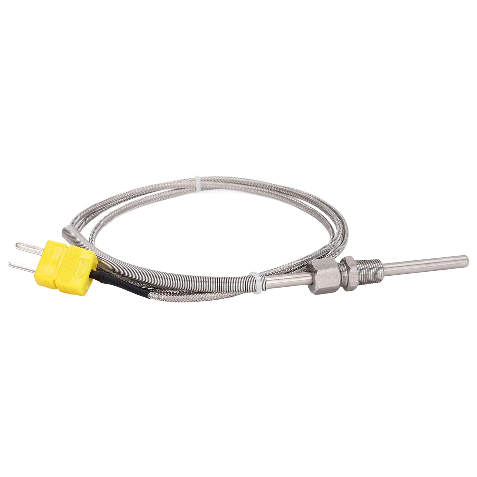 Fafeicy K Type Thermocouple - 1/8in NPT 80mm Probe 1 Meter