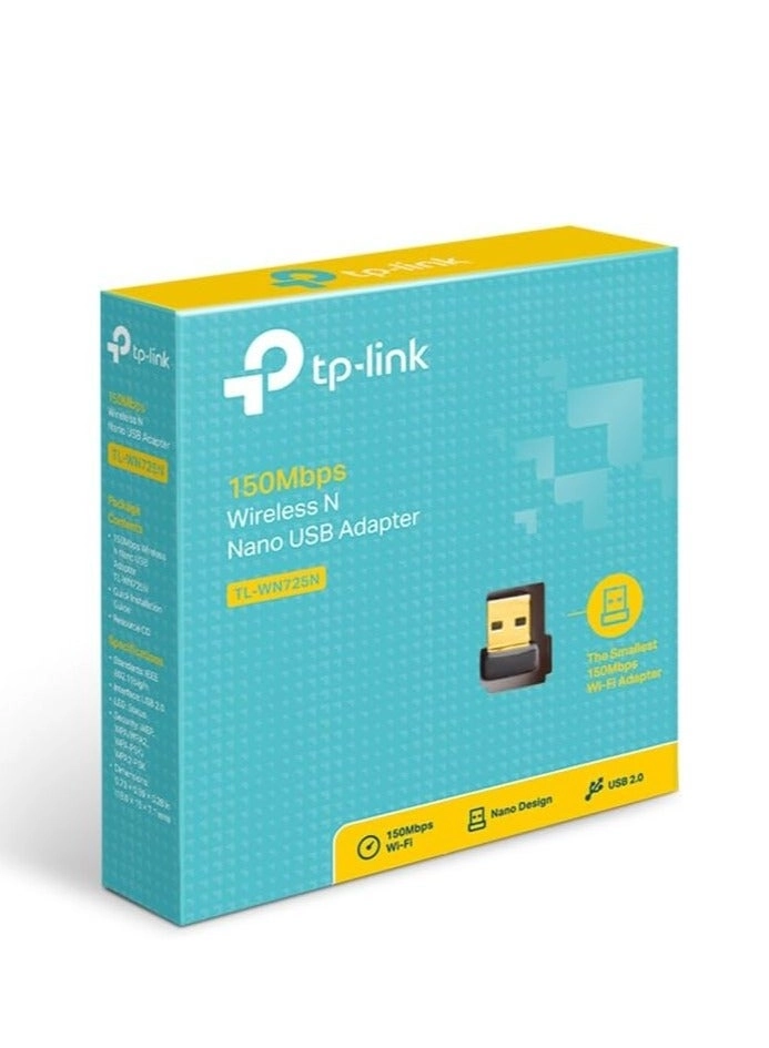 TP-Link TL-WN725N - 2.400-2.4835 gigahertz USB 2.0 Wireless