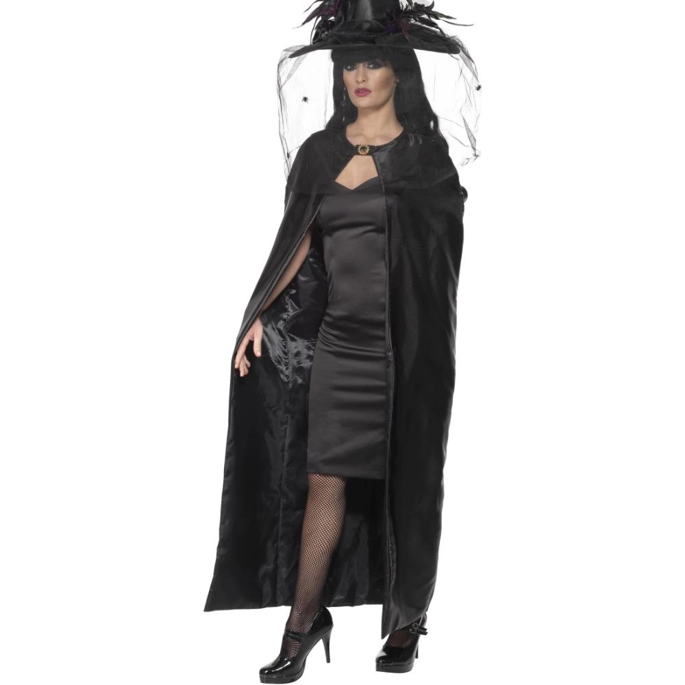 Party Zone Deluxe Witch Cape - Black Women
