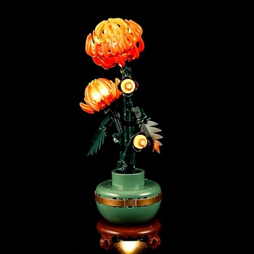 LED Light Kit for Lego 10368 Icons Chrysanthemum Flower Décor Set - Compatible with Lego 10368 USB or Battery Powered