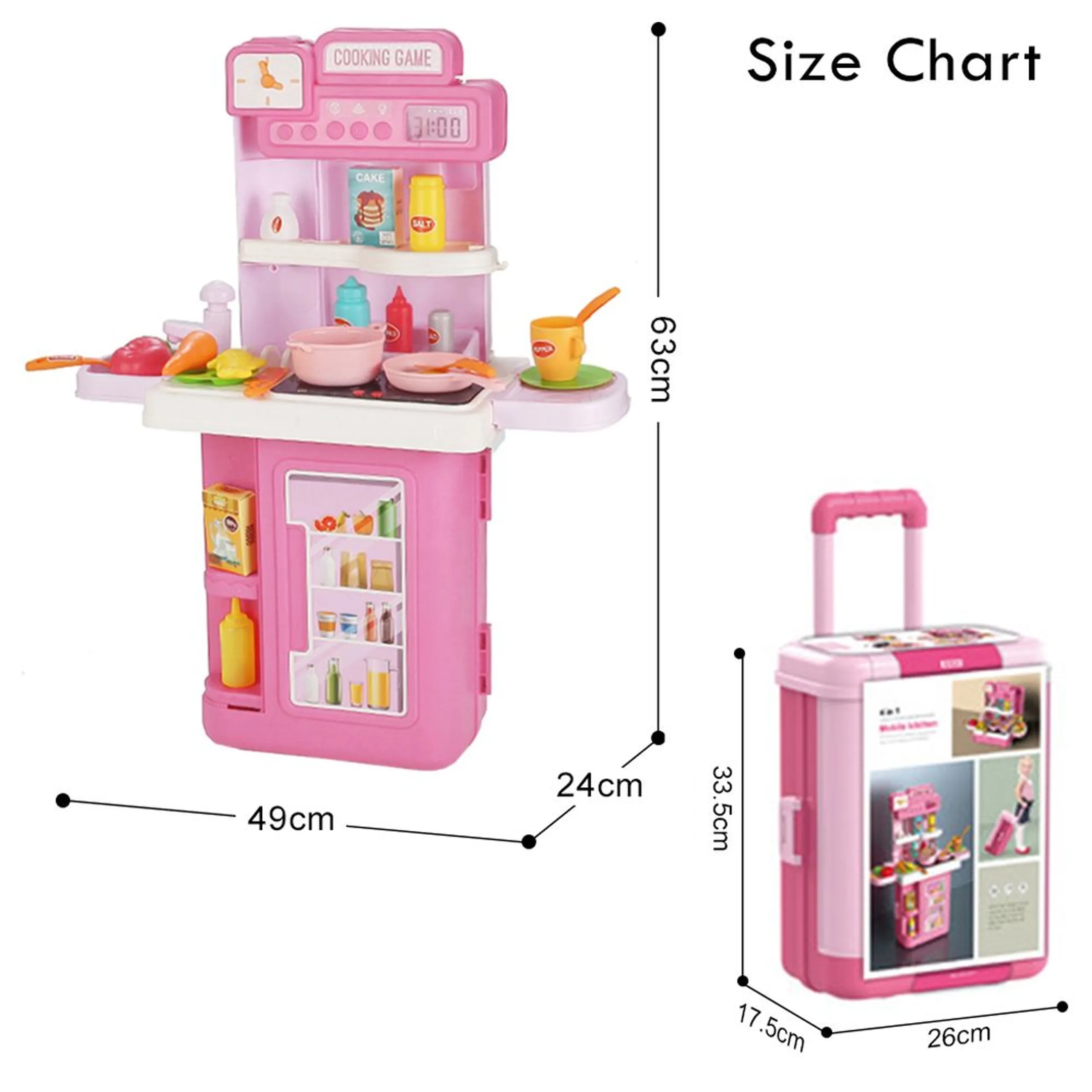 Role Play Chef Toy Set Luggage Case - 41 pcs (SAM-LS_RPLC_KTPI)