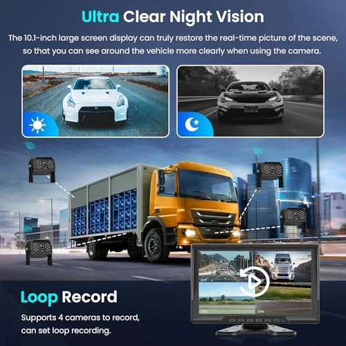 Backup Camera Monitor System - Night vision 1080P