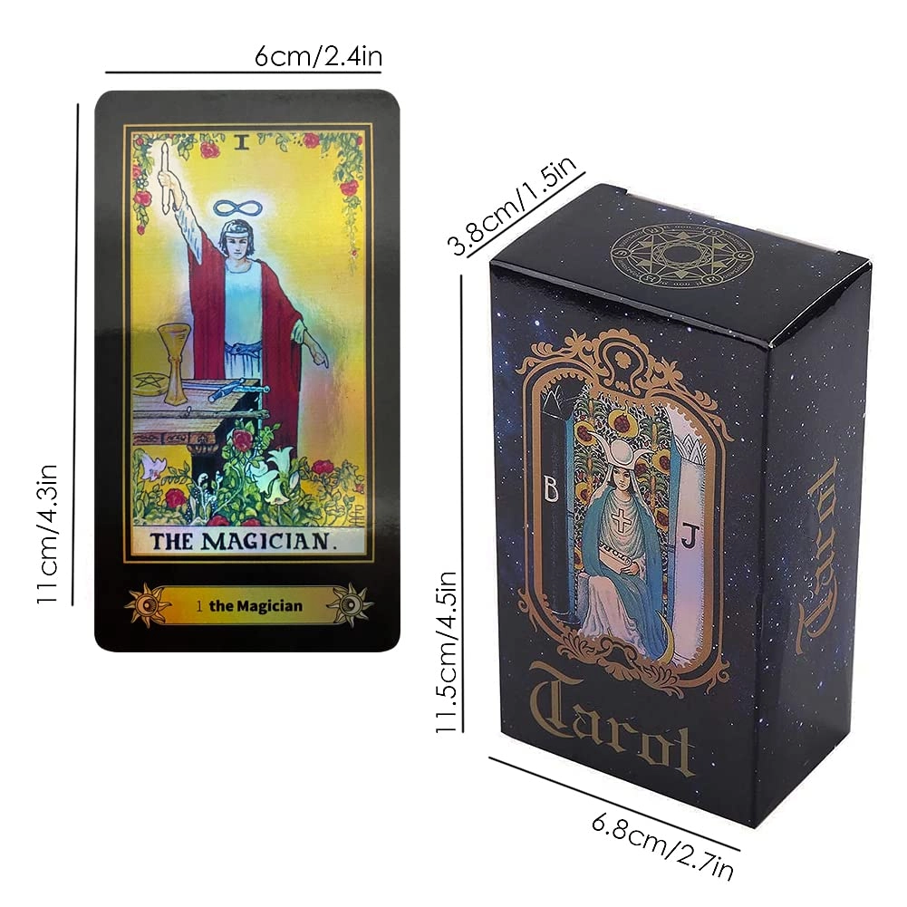 Tarot Cards Deck - 78 Holographic English Edition