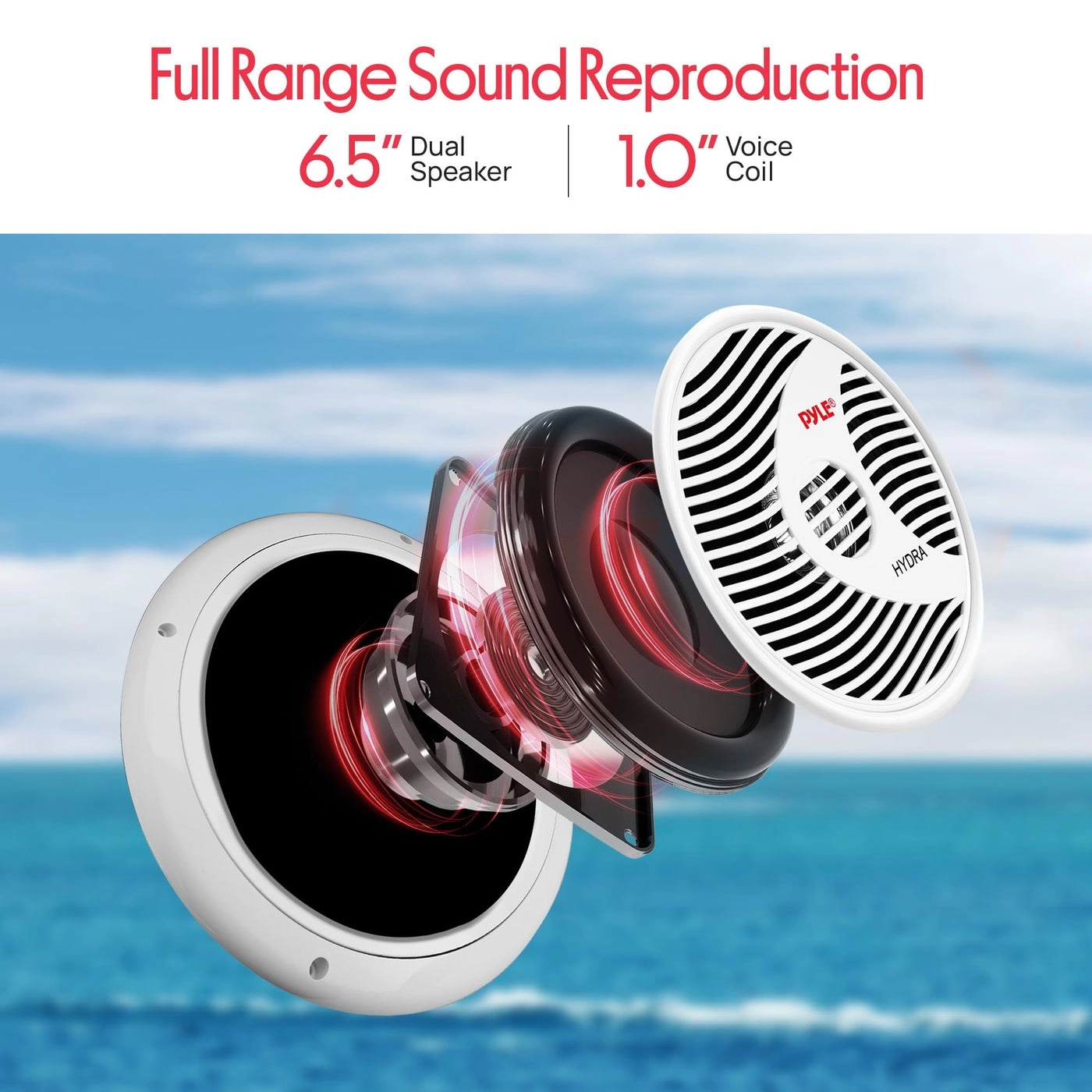 Dual Marine Speakers - 6.5 Inch 120 Watt