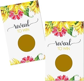 Paper Clever Party Sunflower Scratch Off Game Cards - 28 Pack