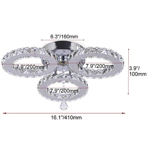 Crystal Ring Chandelier - Cool White (6000K-6500K)