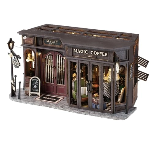 DIY Miniature Dollhouse Kit - Green Wood