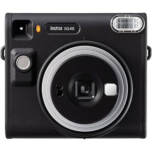 Instax Square SQ40 - Vintage Black + Instax Film Value Pack - 40 Sheets + Shutter Accessories - Photo Album 80 Pockets