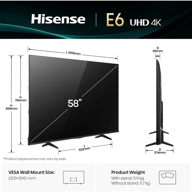 58E6Q - 58 Inches