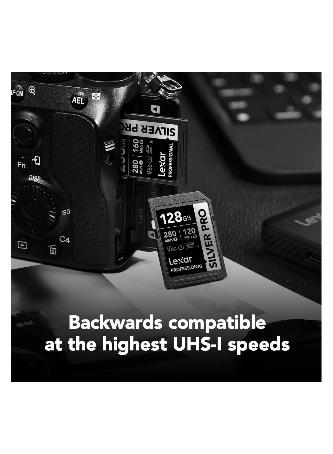 Professional Silver Pro SDXC UHS-II U3 V60 128GB