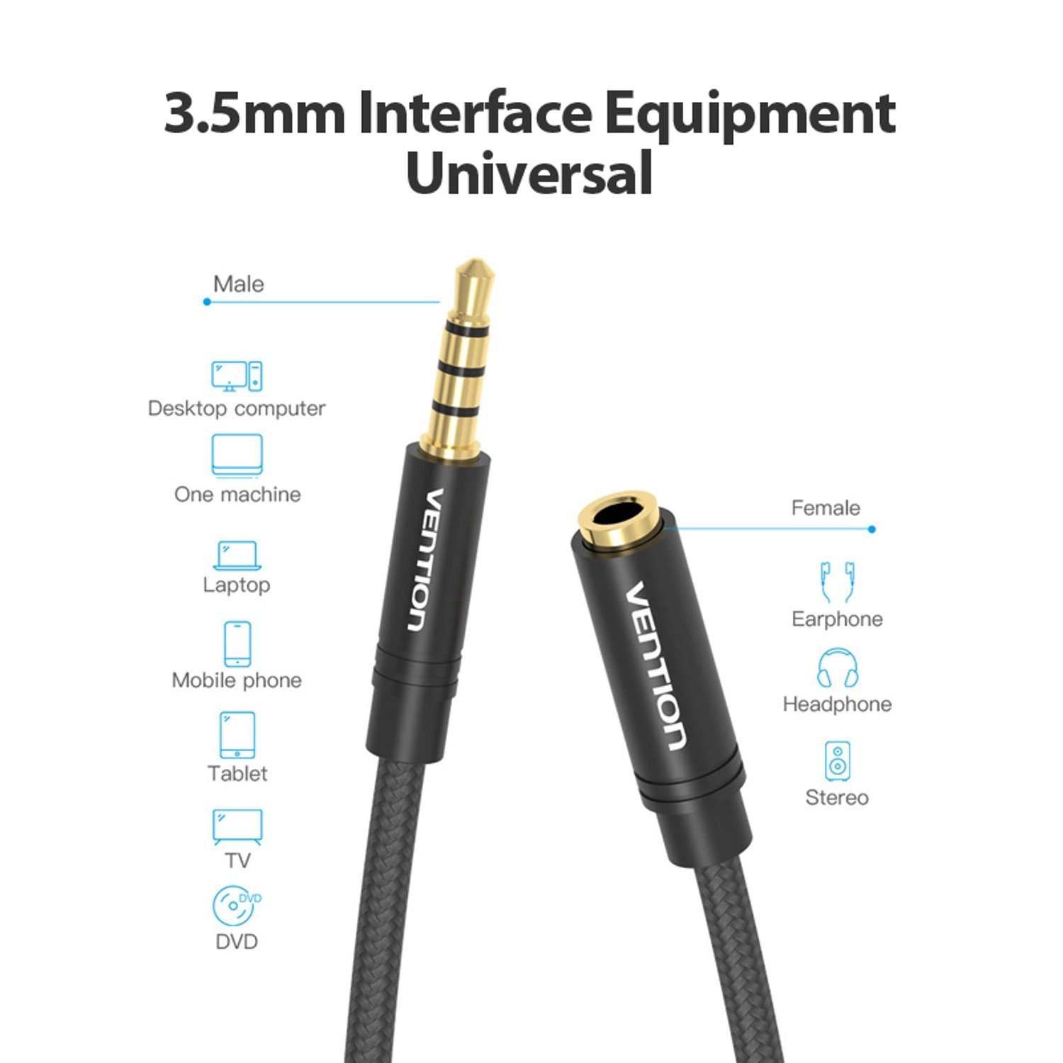 Audio Extension Cable - 2M