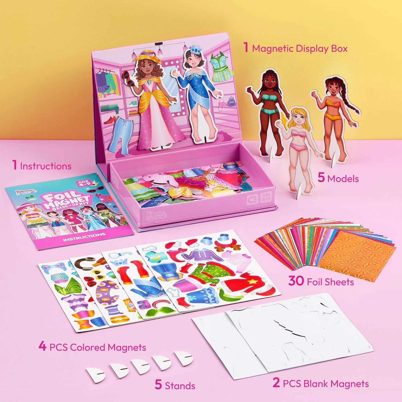 Foil Magnet Dress-Up Kit - 4+ years
