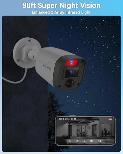 Wired Security Camera System - 4-Cams 8 channels 5MP