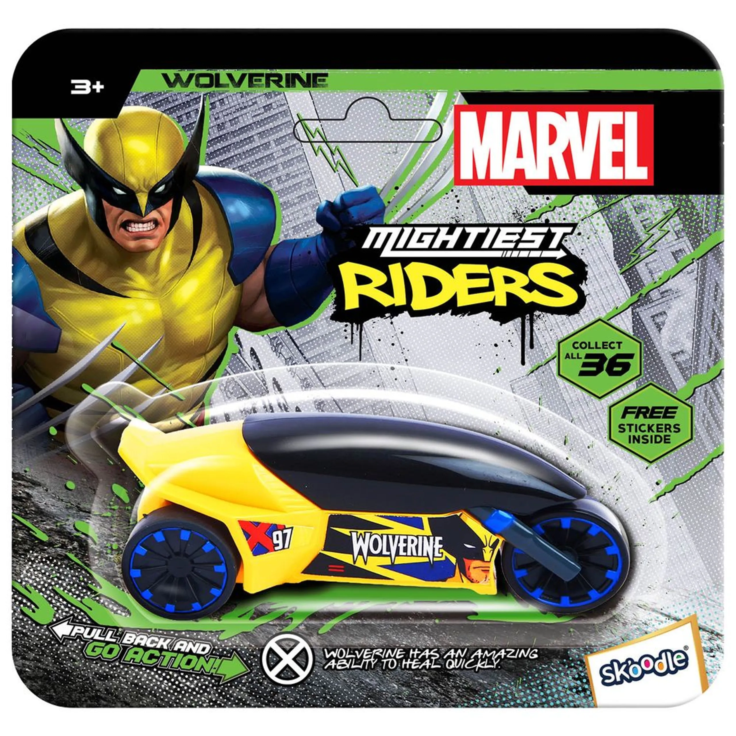 97 Pull Back Mightiest Rider - 3 years Wolverine