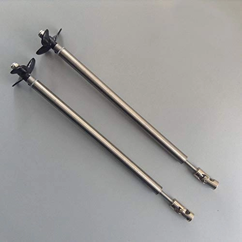KCLQTK Propeller - 1Pair 4mm + Stainless Steel Shafts + Universal Joint + Paddle Fork + Bushing