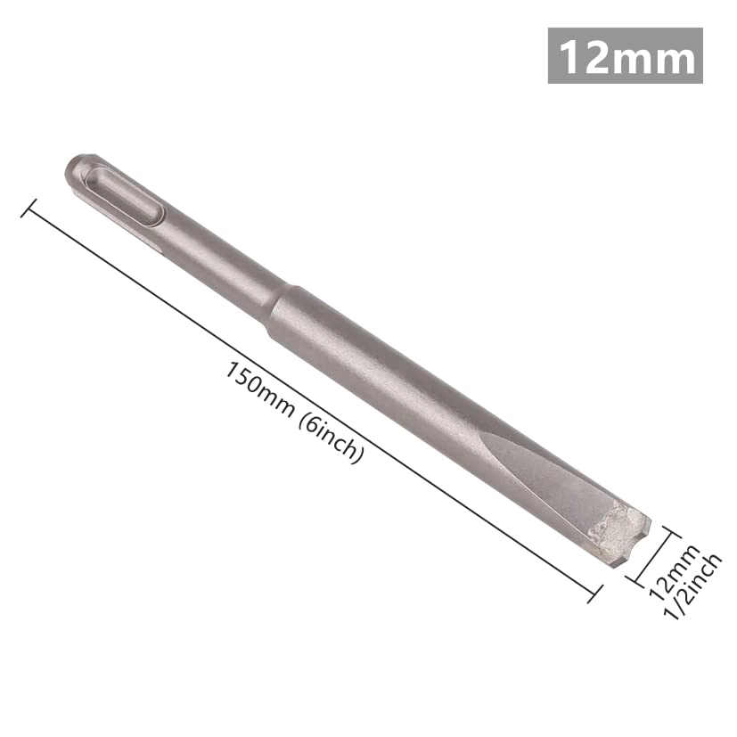 SDS PLUS Shank Tungsten Carbide Tipped Chisel Drill Bit - 40CR Steel YG8C Alloy 3Pcs 10/12/14mm