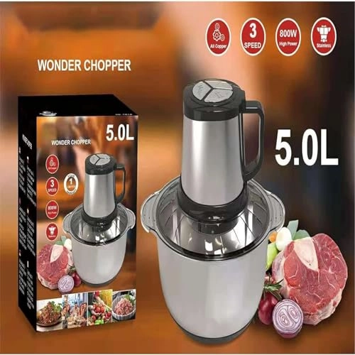 Grinder Chopper Mincer - 5L 800W Stainless Steel