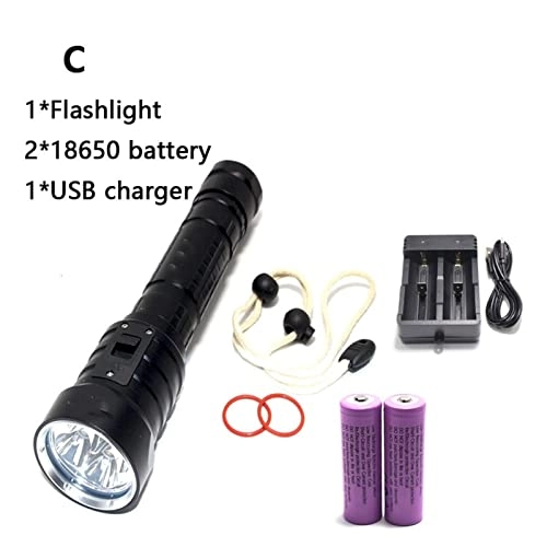 Diving Flashlight - 8000 lumens 3x XM-L L2 LED