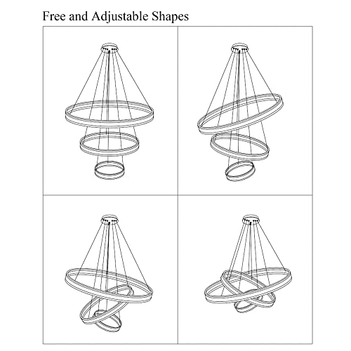 Modern LED Chandelier - Dimmable