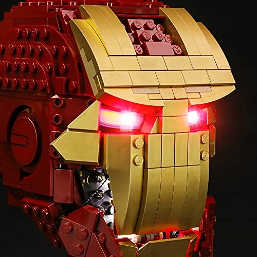 LED Lighting Set for LEGO Iron Man's Helmet 76165 - Plastic Marvel 6pcs