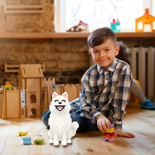 DIY Micro Dog Building Blocks - Hund Samoyed 991 pcs