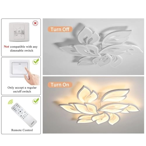 Modern Ceiling Light - 3000K-6500K Dimmable