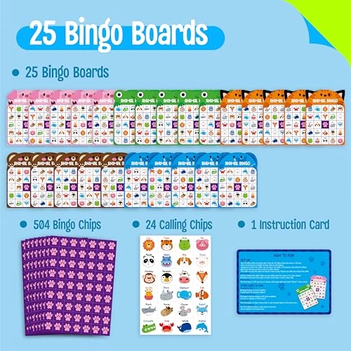 Animal Bingo Game - 25PCS