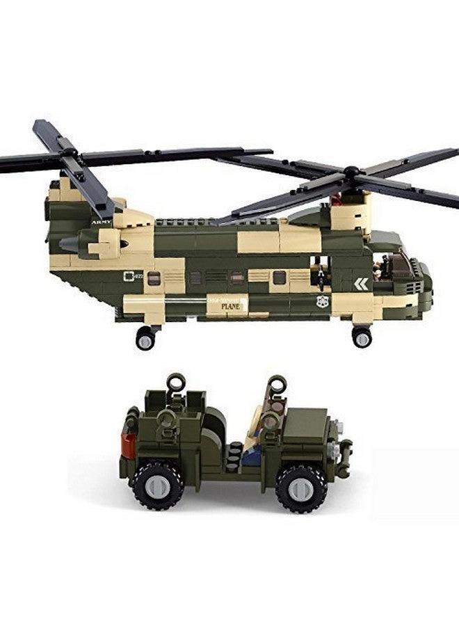 Transport Helicopter + Soldier - Army 520 pcs
