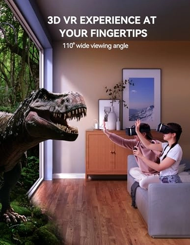 VR Headset - 110°FOV Anti-Blue Light Lenses + Controller - Bluetooth