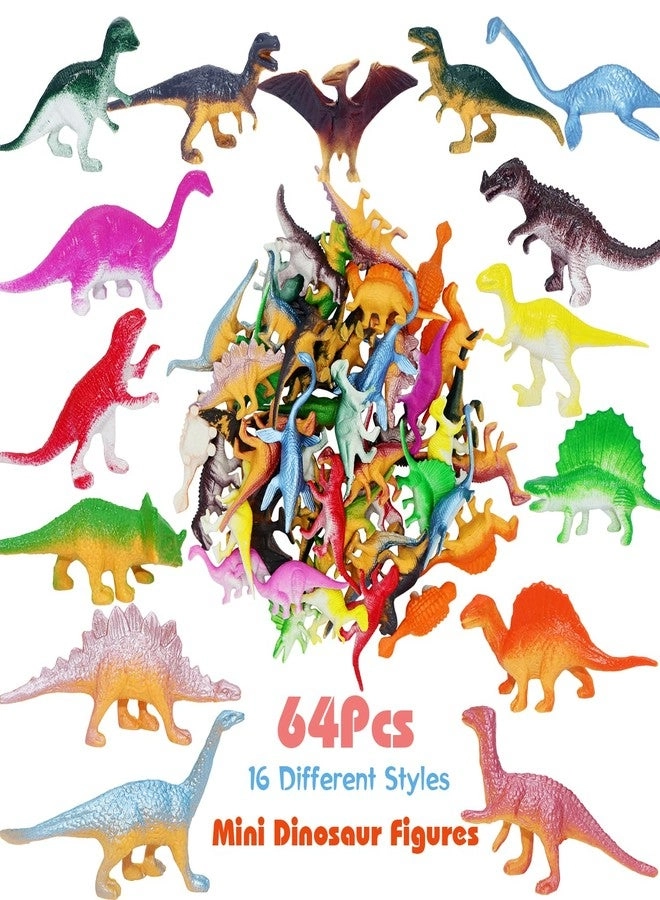 Mini Dinosaur Figures - 64Pcs