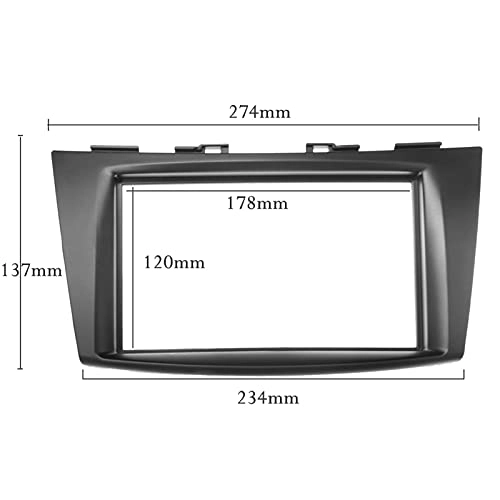 Double Din Stereo Panel Fascia - Everest 2006 up Ranger 2006-2010 BT-50 2006-2011